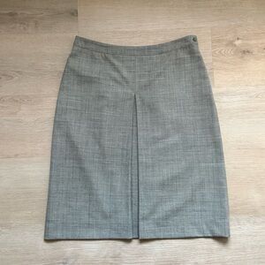 Vintage Italian Hugo Buscati Gray Pencil Skirt with Front Pleat